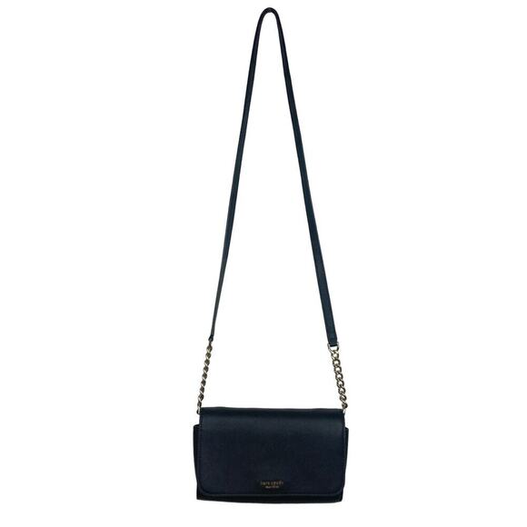 KATE SPADE Staci Small Flap Leather Crossbody in Black - Picture 7 of 15